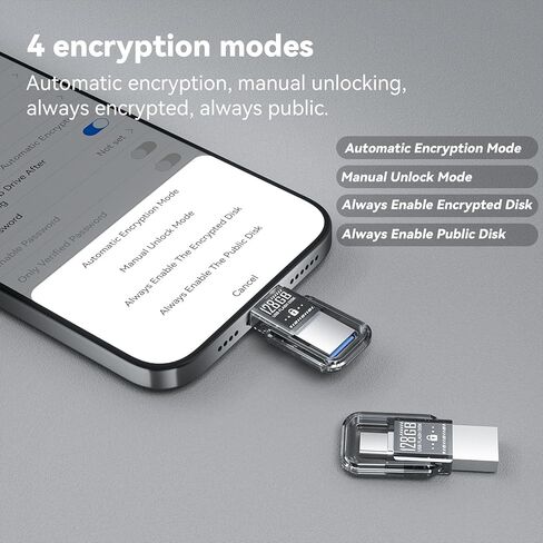 محرك إبهام USB-C 64 جيجا بايت ، محرك أقراص إبهام عالي السرعة ، 2 في 1 ، محرك USB المحمول لنظام Android ، MacBook ، الكمبيوتر المحمول ، الكمبيوتر الشخصي ، اللوح-قذيفة معدنية متينة ، متوافقة مع USB-C و USB-A ، نقل البيانات السريعة in Kuwait