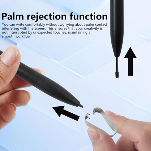 Replacement Digital Pen with Eraser, Stylus Pen with 5 Pen Tips and Pen Clip, 4096 Pressure Levels, Tilt Sensor, Palm Rejection, for Samsung Galaxy Note 9/10 Upgraded in Saudi Arabia