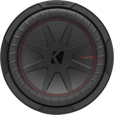 KICKER 48CWR104 CompR 10" 800 Watts Max Power 4-Ohm Car Audio Subwoofer Bundle Combo with 10" Round Steel Mesh Subwoofer Grille in Saudi Arabia