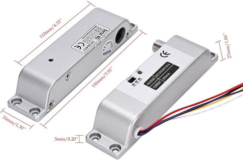Electric Drop Bolt Lock with 4 Remote Controls Fail Secure Door Access Control Kit with Power Supply and Exit Button Easy DIY Install for Home/Office Security in Saudi Arabia