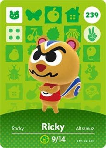 Ricky - Nintendo Animal Crossing Happy Home Designer Amiibo Card - 239 in Saudi Arabia
