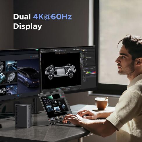 حزمة Ugreen Thunderbolt 4 Dock مع Ugreen USB C إلى HDMI Cable (4K@60Hz) 6.6ft in Saudi Arabia