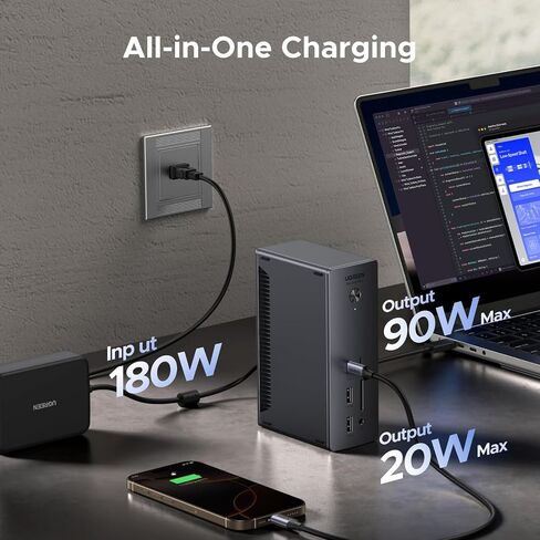 حزمة Ugreen Thunderbolt 4 Dock مع Ugreen USB C إلى HDMI Cable (4K@60Hz) 6.6ft in Saudi Arabia