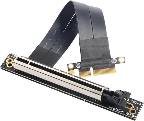 32Gbps PCI-E 4X 16X Riser Extension Cable PCI PCIe X4 to X16 Extender Adapter Cable 10cm-60cm 90 Degree Connector(60CM) in Saudi Arabia