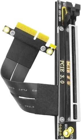 32Gbps PCI-E 4X 16X Riser Extension Cable PCI PCIe X4 to X16 Extender Adapter Cable 10cm-60cm 90 Degree Connector(60CM) in Saudi Arabia