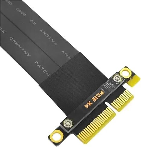 32Gbps PCI-E 4X 16X Riser Extension Cable PCI PCIe X4 to X16 Extender Adapter Cable 10cm-60cm 90 Degree Connector(60CM) in Saudi Arabia