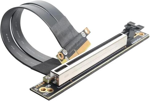 32Gbps PCI-E 4X 16X Riser Extension Cable PCI PCIe X4 to X16 Extender Adapter Cable 10cm-60cm 90 Degree Connector(60CM) in Saudi Arabia