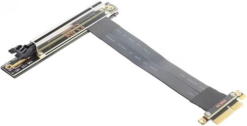 32Gbps PCI-E 4X 16X Riser Extension Cable PCI PCIe X4 to X16 Extender Adapter Cable 10cm-60cm 90 Degree Connector(60CM) in Saudi Arabia