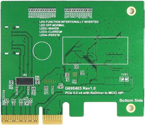 قم بتحسين اتصال البيانات باستخدام محول PCIe X4 Redriver إلى محول MCIO 38P PCIE Gen 5 - محول PCIe X4 عالي السرعة إلى MCIO 38P لتحسين الأداء in Saudi Arabia