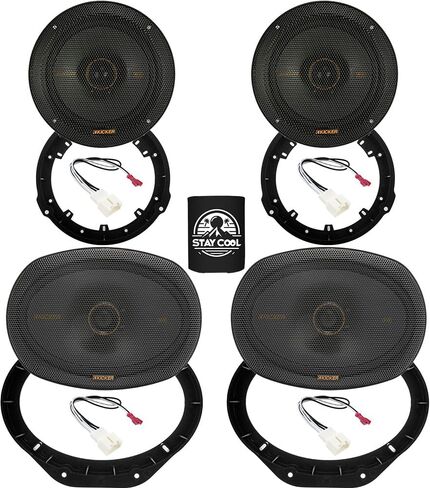 مكبرات الصوت Kicker 6.5 و 6 × 9 بوصة لفورد F-150 2015-2024 مجموعة ترقية-2 زوجان من سلسلة KS مع المحولات وتسخير ، مكبر الصوت الأمامي والخلفي للسيارة KSC650 ، 51KSC6504 و KSC690 ، 51KSC6904 in Saudi Arabia