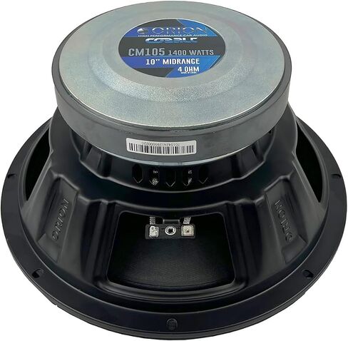 Orion Cobalt CM105 High Efficiency 10" Mid-Range Bullet Loudspeakers, 1400W Max Power, 350W RMS, 4 Ohm, 2" Voice Coil - Pro Car Audio Stereo, Midrange Speakers (Set of 2 Speakers) in Saudi Arabia