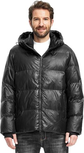 wantdo Men's Winter Coats Puffer Parka Jacket Warm Windproof Coat with Hood in Saudi Arabia