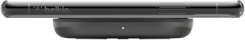 لوحة الشحن اللاسلكية Belkin Wireless 15W - Chi Charger ، محطة شحن لـ Apple iPhone 16 ، iPhone 15/14/13 ، Airpods ، Samsung Galaxy S25 ، Galaxy S24 ، بكسل - كابل 5 أقدام مدرج - أسود - in Kuwait