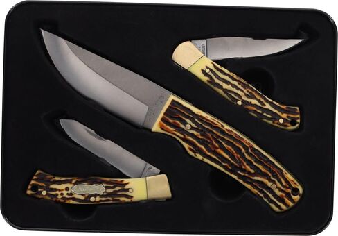العم هنري ، مجموعة هدايا ثابتة Schrade 3 PC ، براون in Kuwait