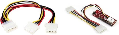 StarTech.com LP4 to 2X LP4 Power Y Splitter Cable M/F - LP4 Splitter & IDE to SATA Hard Drive or Optical Drive Adapter Converter - 40-Pin PATA to 2.5" SATA HDD/SSD/ODD Converter (IDE2SAT2) in Saudi Arabia