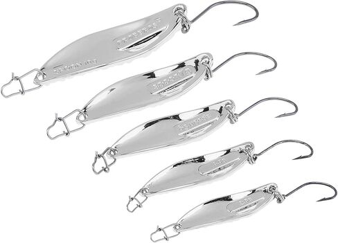 5pcs Metal Fishing Lures Spoon Spinner Baits, Hard Metal Fishing Lures Spinnerbait Sequins Spoons Hard Bait in Saudi Arabia