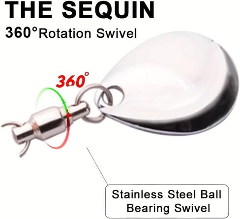 5pcs/set spinnerbait المعدنية المتميزة مع ذيل الاهتزاز - إغراء صب طويل المسافات لباس ، سمك السلمون المرقط في المياه الطازجة والملحية in Saudi Arabia