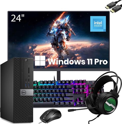 Dell Optiplex 3040 SFF كمبيوتر سطح المكتب مع شاشة FHD 24 بوصة ، وذاكرة الوصول العشوائي السادسة ، وذاكرة وصول عشوائي 8 جيجا بايت ، و 256 جيجا بايت SSD ، و DisplayPort ، وسماعات الرأس ، ولوحة المفاتيح والماوس ، و Windows 11 Pro (متجدد) in Saudi Arabia