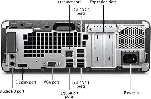 HP Prodesk 400 G4 SFF سطح المكتب - Intel Quad Core I5-6500 3.2GHz 16GB DDR4 256GB SSD ، Wi -Fi ، DisplayPort ، VGA ، Windows 11 Pro - (متجدد) in Saudi Arabia