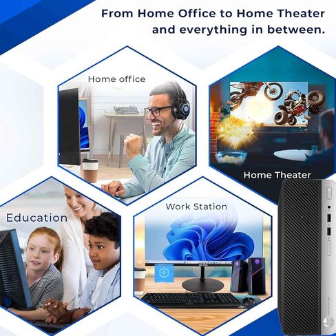 HP Prodesk 400 G4 SFF سطح المكتب - Intel Quad Core I5-6500 3.2GHz 16GB DDR4 256GB SSD ، Wi -Fi ، DisplayPort ، VGA ، Windows 11 Pro - (متجدد) in Saudi Arabia