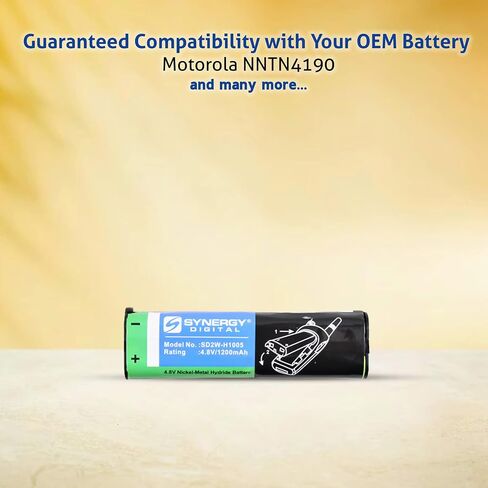 بطاريات الراديو الرقمية ذات الاتجاهين الرقميين ، متوافقة مع Nextel NTN8971 2-Way ، (Ni-MH ، 4.8v ، 1200 مللي أمبير) ، بديل لبطارية موتورولا NNTN4190 ، تتضمن حزمة التحرير والسرد: 3 X SD2W-H1005 Batteries in Saudi Arabia