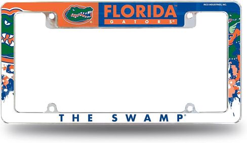 Rico Industries NCAA Delaware Fightin Blue Hens Fear The Bird 12" x 6" Chrome All Over Automotive License Plate Frame for Car/Truck/SUV in Saudi Arabia