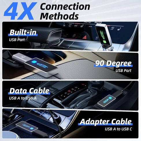 Wireless CarPlay Adapter, Converts Wired to Wireless for iPhone 10+, Supports Over 800 Car Models, Plug & Play CarPlay for Cars from 2017 & iOS 10+ in Saudi Arabia
