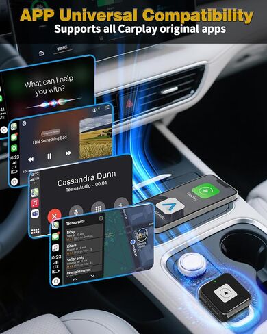Wireless CarPlay Adapter & Android Auto Adapter - Plug & Play,Auto Connects,5GHz Fast WiFi,Mini USB Design for 2016+ CarPlay-Enabled Vehicles and iOS 10+ & Android 11+ (Black) in Saudi Arabia