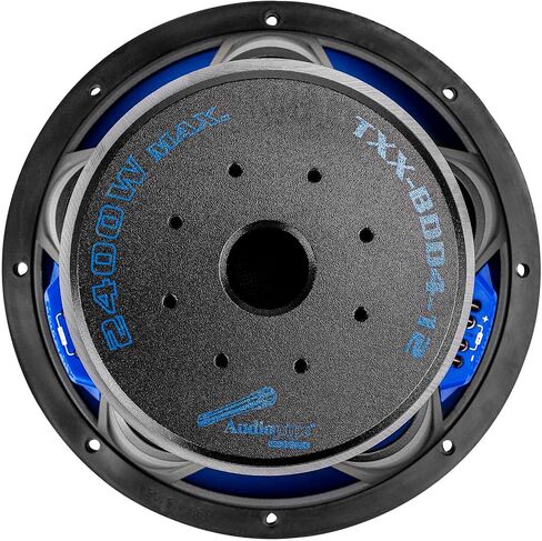 Audiopipe 2400 واط 12 بوصة مضخم الصوت (TXX-BDD4-12) ، مكدس رباعي ، طاقة عالية ، مخروط مخروطي الورق والألياف الزجاجية ، رغوة وسادة الهواء ، توصيل متعدد ، 2 * 4 أوم. in Saudi Arabia