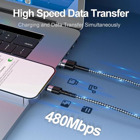 3pack ign angle argle argle cable ، 90 درجة Apple USB A إلى Lightning Cable 6ft/2m*2+10ft/3M ، كبل شاحن بيانات مزامنة النايلون ، سلك الشحن السريع لـ iPhone 14 13 12 11 Pro Max XR 8 7 Plus in Saudi Arabia