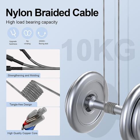 3pack ign angle argle argle cable ، 90 درجة Apple USB A إلى Lightning Cable 6ft/2m*2+10ft/3M ، كبل شاحن بيانات مزامنة النايلون ، سلك الشحن السريع لـ iPhone 14 13 12 11 Pro Max XR 8 7 Plus in Saudi Arabia