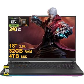ASUS ROG Strix G18 G815 Gaming AI Laptop 18" 2560x1600 240Hz (100% DCI-P3) Intel 24-core Ultra 9 275HX 32GB RAM 1TB SSD GeForce RTX 5070 (Up to 798 AI Tops) RGB Backlit Win11Pro ICP Acc/ in Kuwait