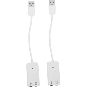 Nuobesty 2PCS بطاقة صوت USB المستقلة لسطح مكتب الكمبيوتر المحمول سهلة الاستخدام لا يوجد سائق مطلوب مطلوب متكاف in Kuwait