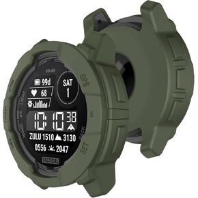 Case Compatible with Garmin Instinct 3 50mm Case Cover Soft TPU Bumper Rugged Shock Proof Protective Shell for Garmin Instinct 3 50mm Watch Case (Black) in Kuwait