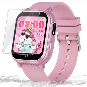 Kids Waterproof Smart Watch with 32 Games HD Touchscreen Dual Camera Music Player Pedometer Flashlight Habit Tracking Storybook, Birthday Gifts for 5-12 Year Olds Boy Include Lanyard Screen Protectors in Saudi Arabia