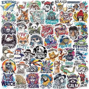 50Pcs Cute Amphibians Reptile Lovers Stickers – Cute Bearded Dragon Lizard, Leopard Geckos, Chameleon, Frog, Snake, Turtle, Scorpion Animal Decals for Laptop, Water Bottle, Scrapbook, Journal in Kuwait