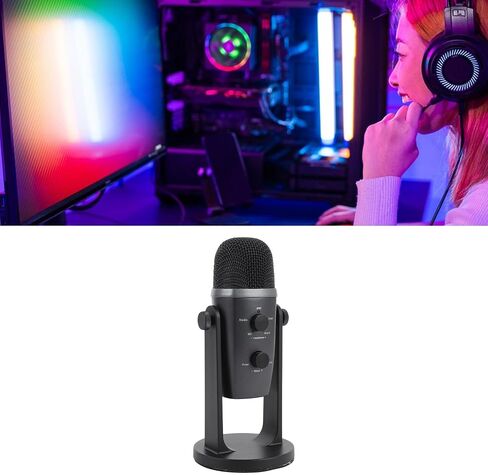 EBTOOLS USB مكثف الميكروفونات ، النوع C الاتصال السلكية ، التوصيل والتشغيل ، صوت واضح ، تقليل الضوضاء ، ميكروفون الألعاب ، للبث ، والبودكاست ، والهاتف ، الكمبيوتر ، الكمبيوتر اللوحي in Kuwait