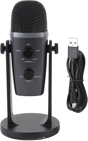 EBTOOLS USB مكثف الميكروفونات ، النوع C الاتصال السلكية ، التوصيل والتشغيل ، صوت واضح ، تقليل الضوضاء ، ميكروفون الألعاب ، للبث ، والبودكاست ، والهاتف ، الكمبيوتر ، الكمبيوتر اللوحي in Kuwait