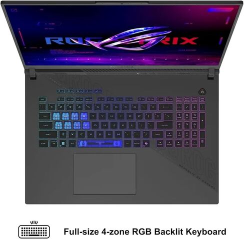 ASUS ROG Strix G18 G814 Gaming Laptop 18" 2.5k (2560x1600) 240Hz (100% DCI-P3) AMD 16-core Ryzen 9 9955HX (>i9-14900HX) 64GB DDR5 4TB SSD GeForce RTX 5070 RGB Backlit FHD Camera Win11 ICP Hub in Saudi Arabia
