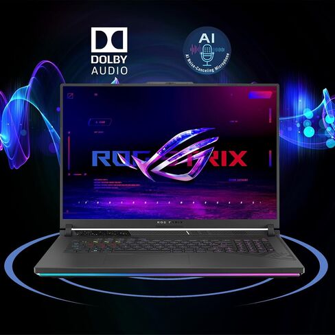 ASUS ROG Strix G18 G814 Gaming Laptop 18" 2.5k (2560x1600) 240Hz (100% DCI-P3) AMD 16-core Ryzen 9 9955HX (>i9-14900HX) 64GB DDR5 4TB SSD GeForce RTX 5070 RGB Backlit FHD Camera Win11 ICP Hub in Saudi Arabia