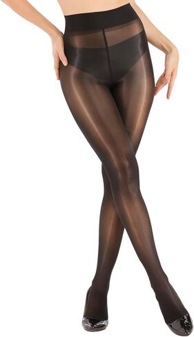 ARRUSA Women's Super Sexy Shiny Sheer Control Top Footed Tights Silk Stockings Ultra Shimmery High Waist Pantyhose…… in Kuwait