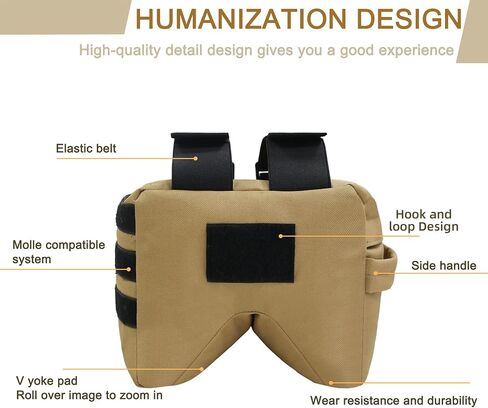 Pretfy Range Sand Bag, Tear Front or Rear Bench Bag with Strap, Lightweight and Stable for Hunters, Oxford Fabric in Kuwait