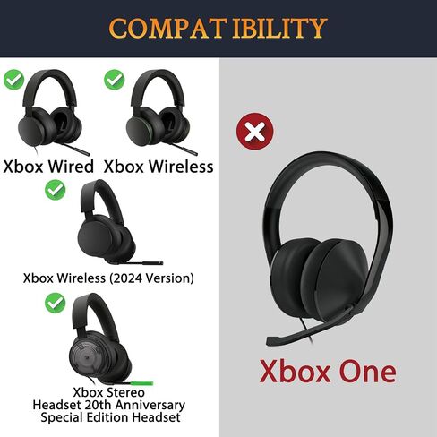 Soulwit Cooling Golling Gel Presactions for Microsoft Xbox Wireless (إصدار 2024)/سماعة رأس سلكية ، وسائد أذن لـ Xbox Stereo 20th Seminivary Edition Headset - Black in Saudi Arabia