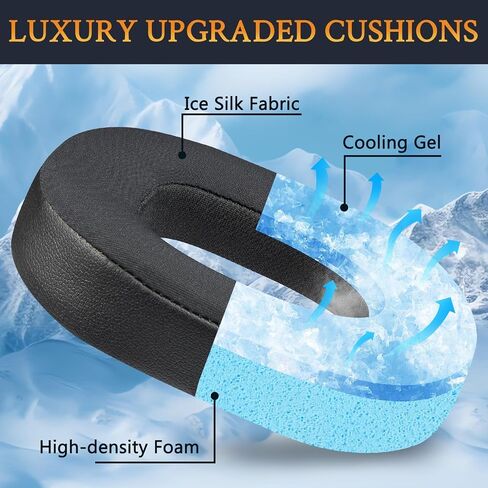 Soulwit Cooling-Gel Earpads Cushions Placing for Turtle Beach Stealth 700 Gen 3 (700 Gen3) سماعة ألعاب لاسلكية ، وسادات الأذن مع نسيج الحرير الجليدي ، ورغوة عزل الضوضاء in Saudi Arabia