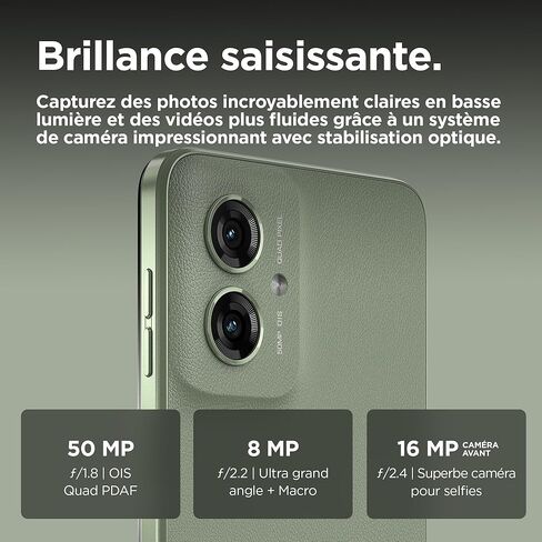Motorola Moto G55 Dual -SIM 256GB ROM + 8GB RAM (GSM ONLY | NO CDMA) مصنع غير مؤمّن 5G (Smoky Green) - الإصدار الدولي in Kuwait