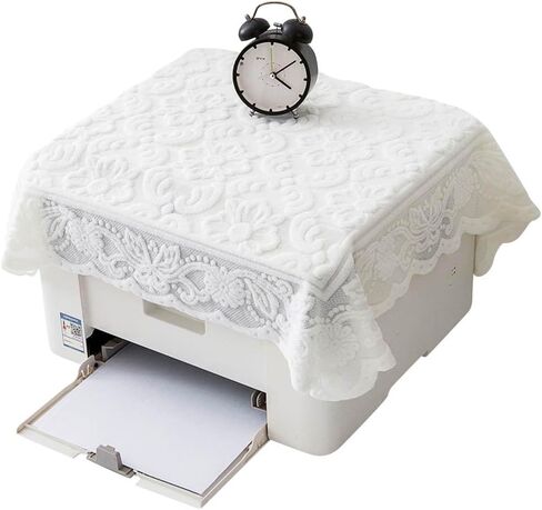Vintage Floral Lace Dust Cover for Printer Antistatic Printer Dust Cover Compatible with Most Types of Home Office Fax machine Coffee Machine Computer Tablecloth Cover,Style B in Kuwait
