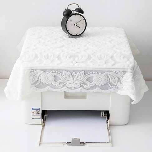 Vintage Floral Lace Dust Cover for Printer Antistatic Printer Dust Cover Compatible with Most Types of Home Office Fax machine Coffee Machine Computer Tablecloth Cover,Style B in Kuwait