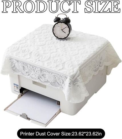 Vintage Floral Lace Dust Cover for Printer Antistatic Printer Dust Cover Compatible with Most Types of Home Office Fax machine Coffee Machine Computer Tablecloth Cover,Style B in Kuwait