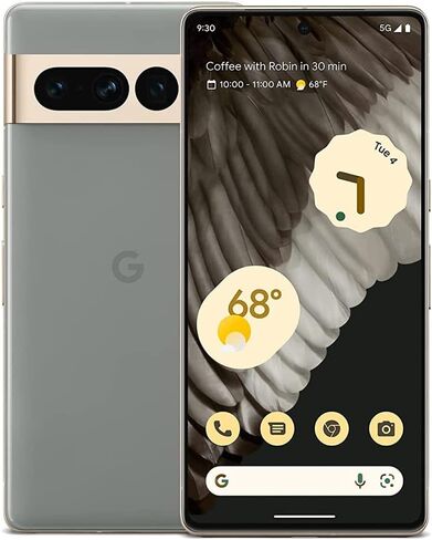 Google Pixel 7 Pro 5G 128GB 12GB RAM 24-Hour Battery Factory Unlocked for GSM Carriers Global Version - Hazel (Renewed) in Saudi Arabia