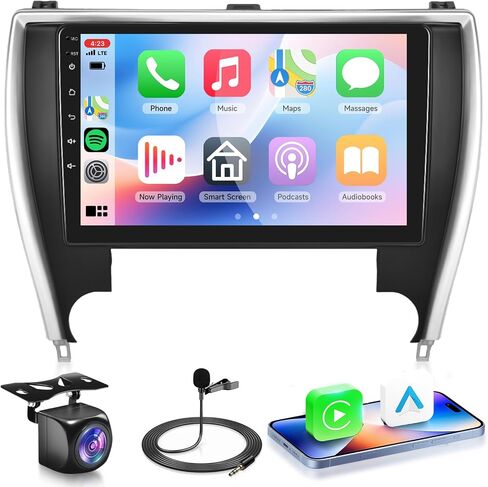 4G+64G Android 15 Car Stereo لـ Toyota Camry 2015-2017 مع Carplay/Android Auto ، 10.1 بوصة 1280 * 720 GPS/WiFi/Bluetooth 5.0/FM/32EQ/SWC/SWC/SWC/SWC/SWC in Kuwait